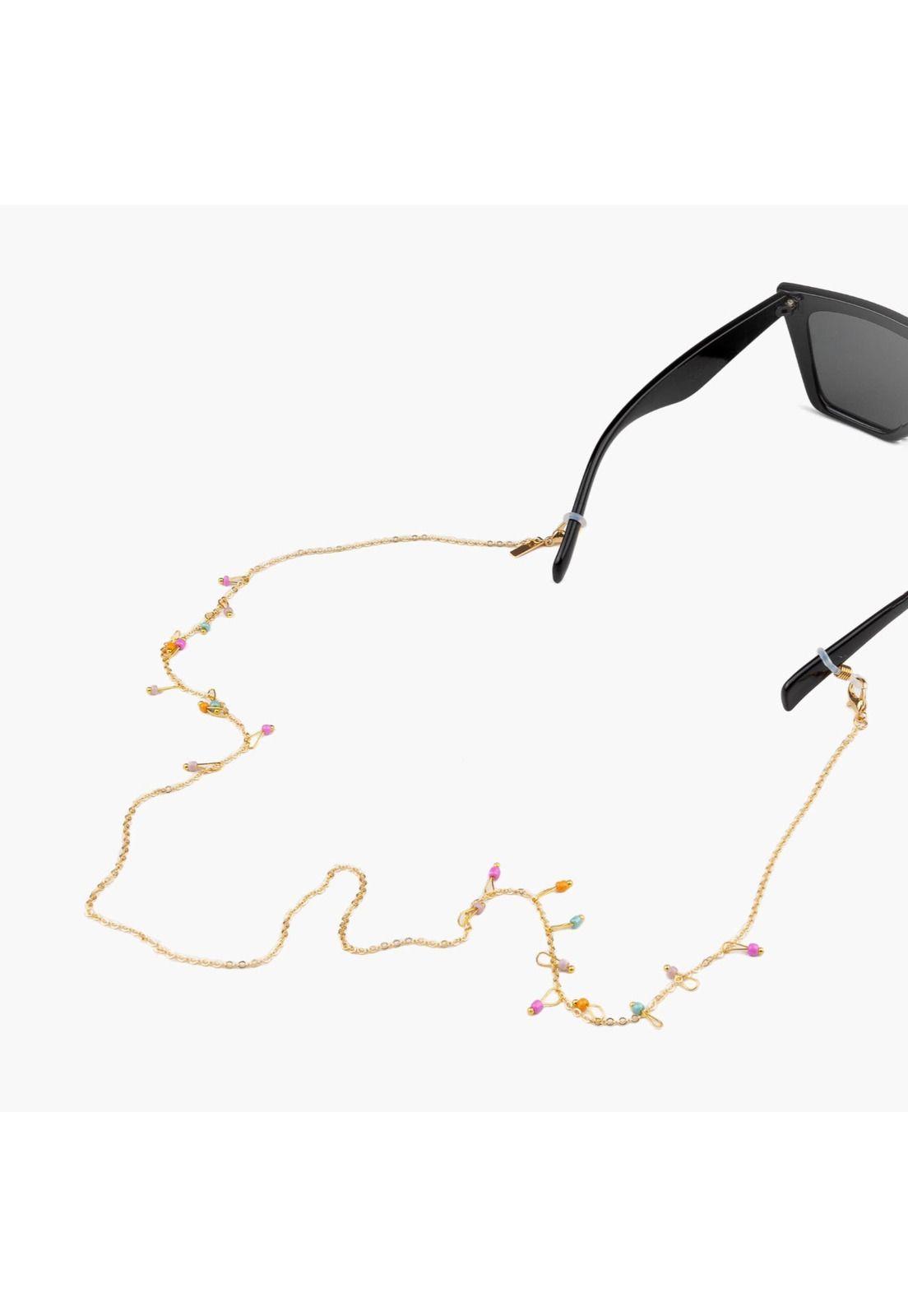 Strap Sujetador Lentes Mujer Cadena Detalle Colores Dorado-2