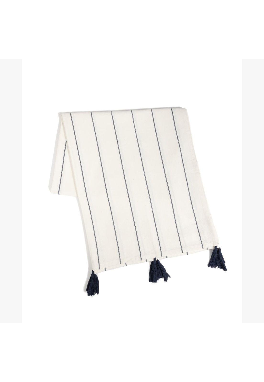 Cortina De Baño Líneas Verticales Blanco-0