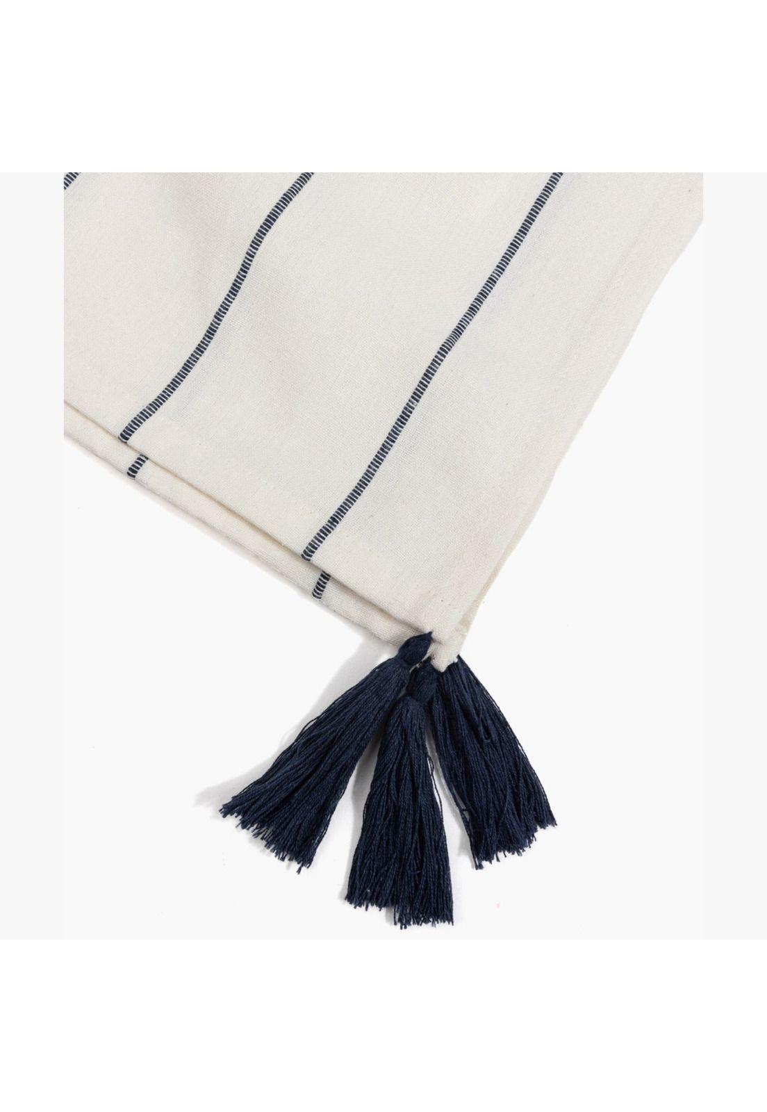 Cortina De Baño Líneas Verticales Blanco-2