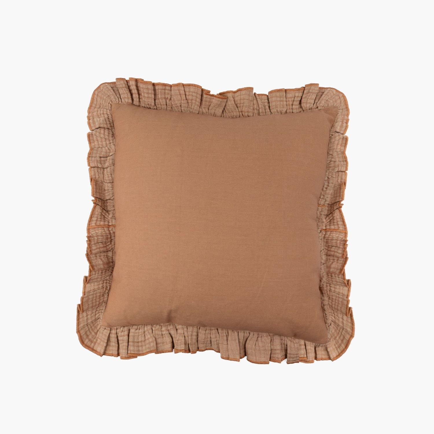 Cojín Mujer Algodón Gauze Vuelos 50 X 50 Cm Terracota-1