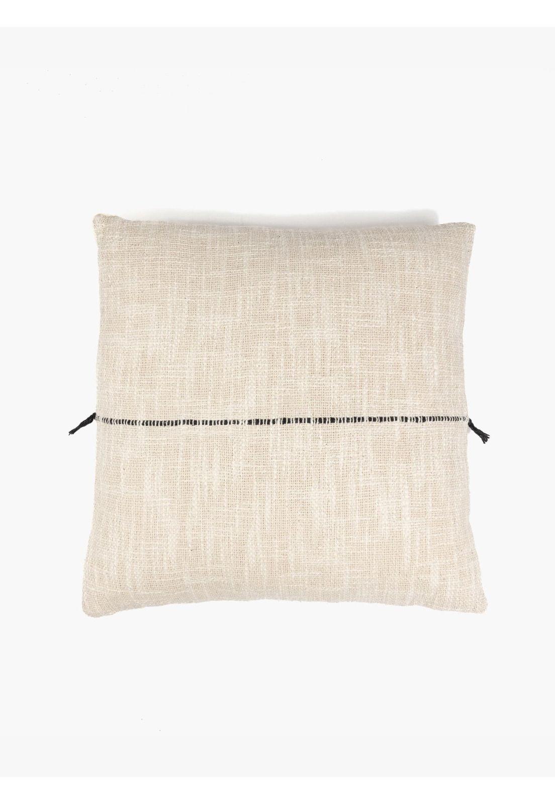 Cojín Línea Bordada Beige-0