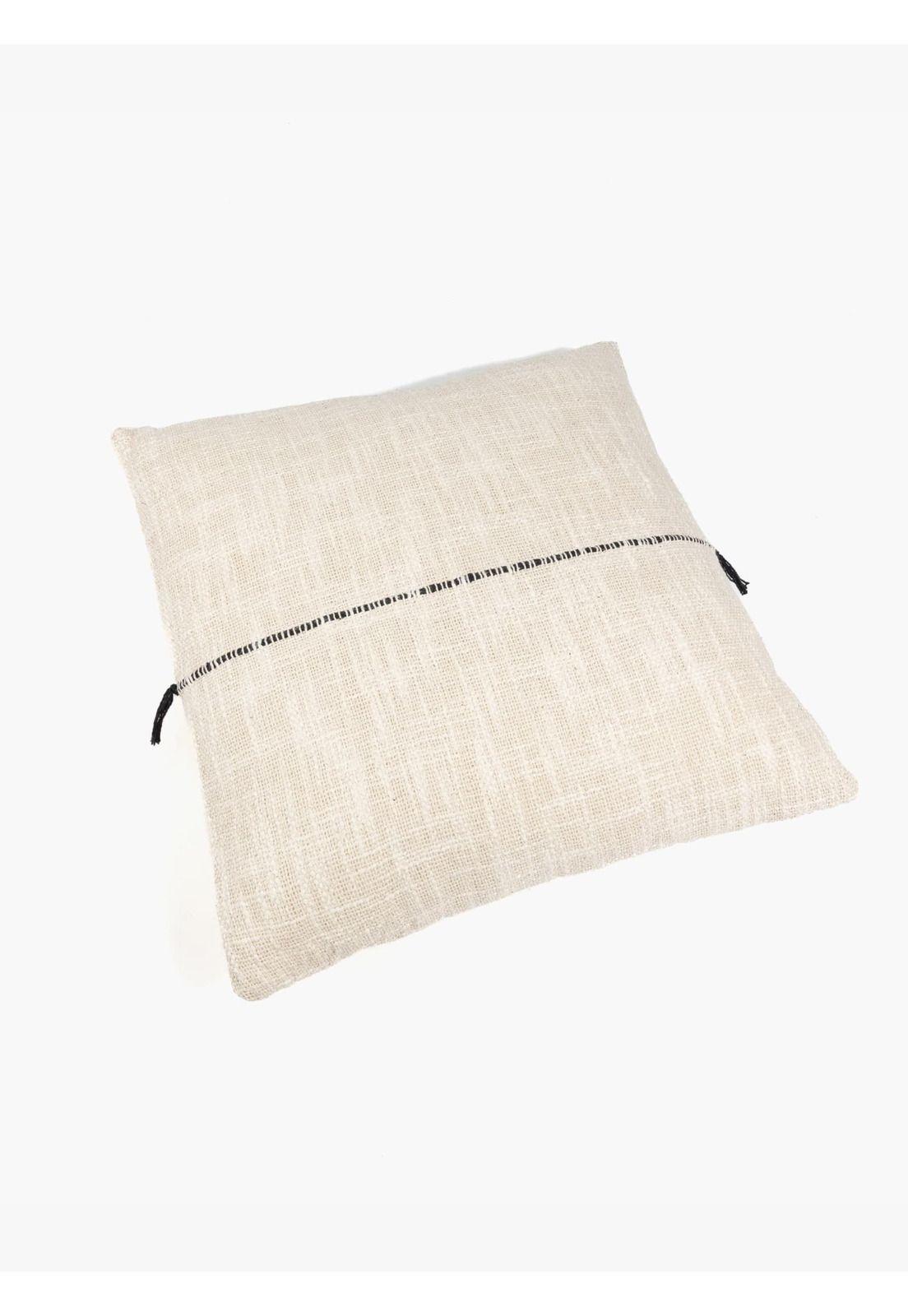 Cojín Línea Bordada Beige-1