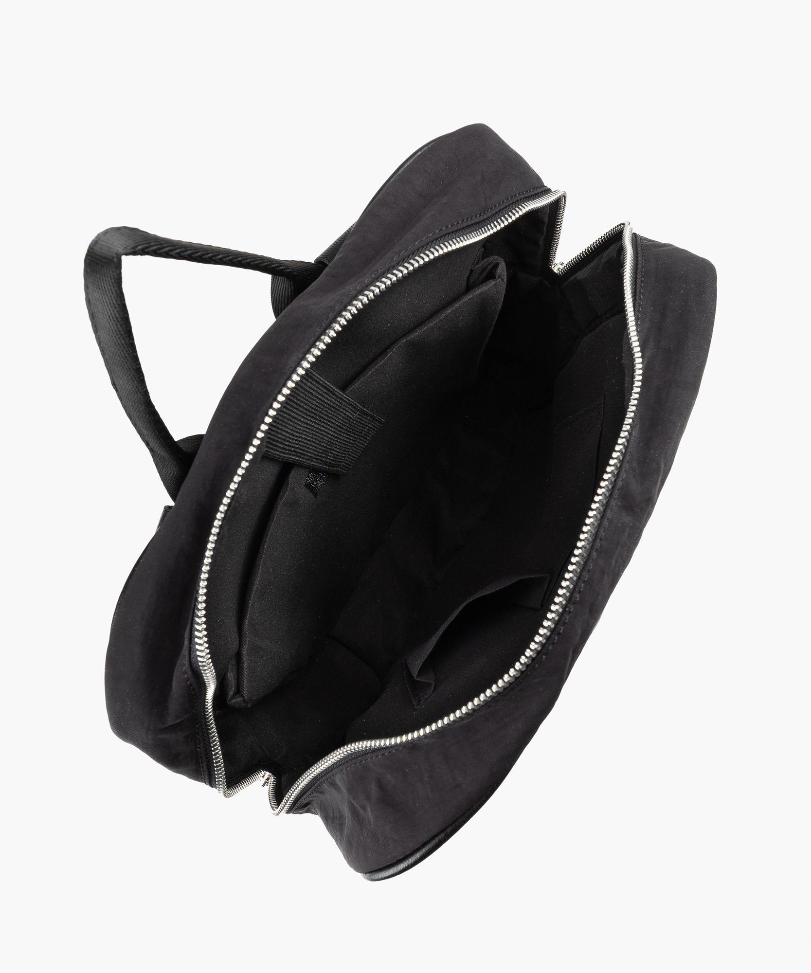 Mochila Nylon Cuadrada Negro-3