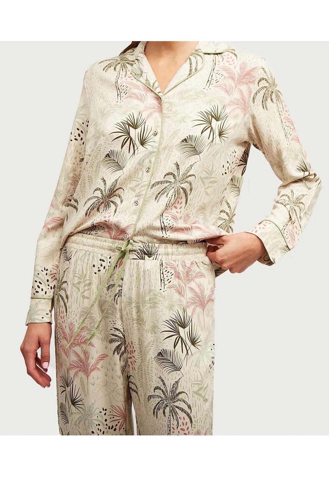 Pijama Dreamy Largo Tropical Beige-2