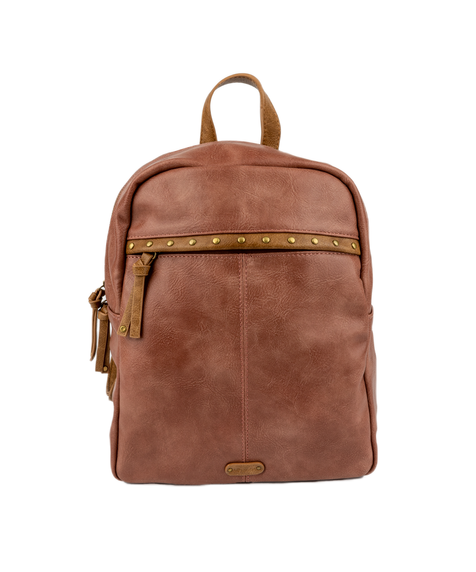 Mochila Mujer Lounge Borde Tachas Terracota-0