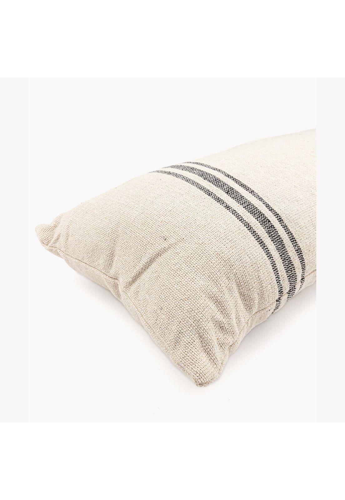 Cojín Algodón Líneas 30 X 60 Cm Beige-1