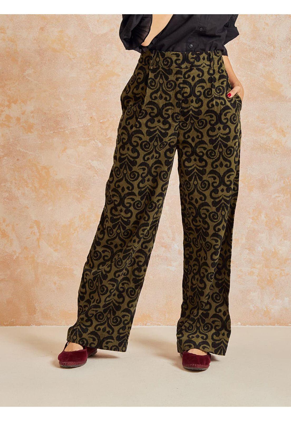 Pantalón Cotelé Boho -0