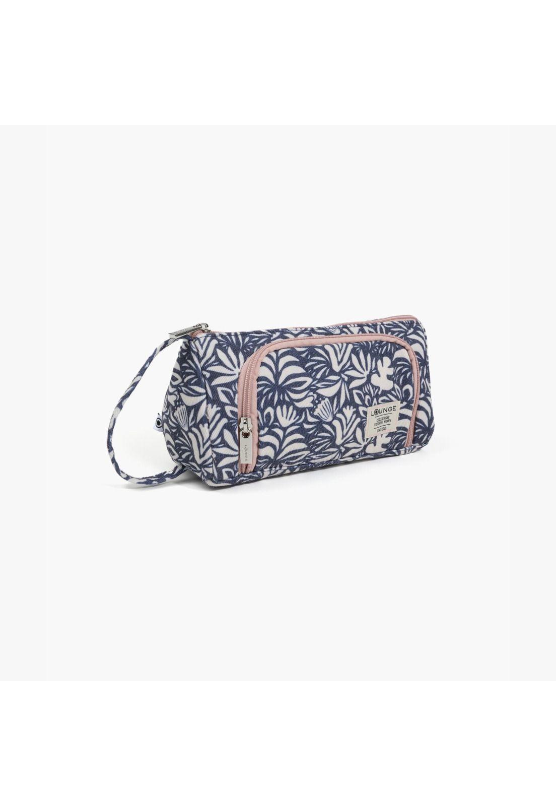 Estuche Doble Compartimiento Azul-2