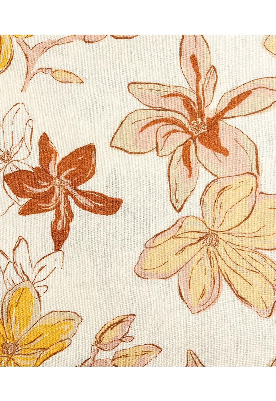 Mantel Flores Acuarela 180 X 300 Cm Beige-1