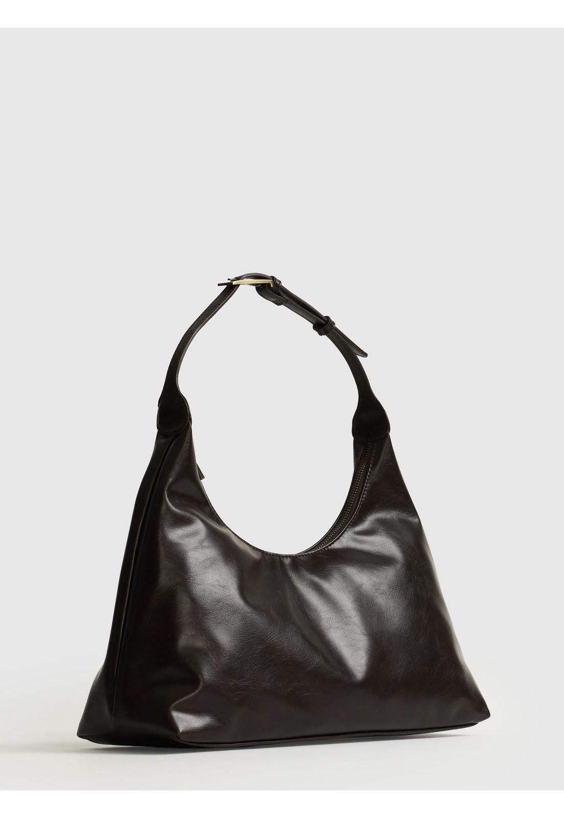 Cartera De Hombro Acharolada Herraje Handle Woman-3