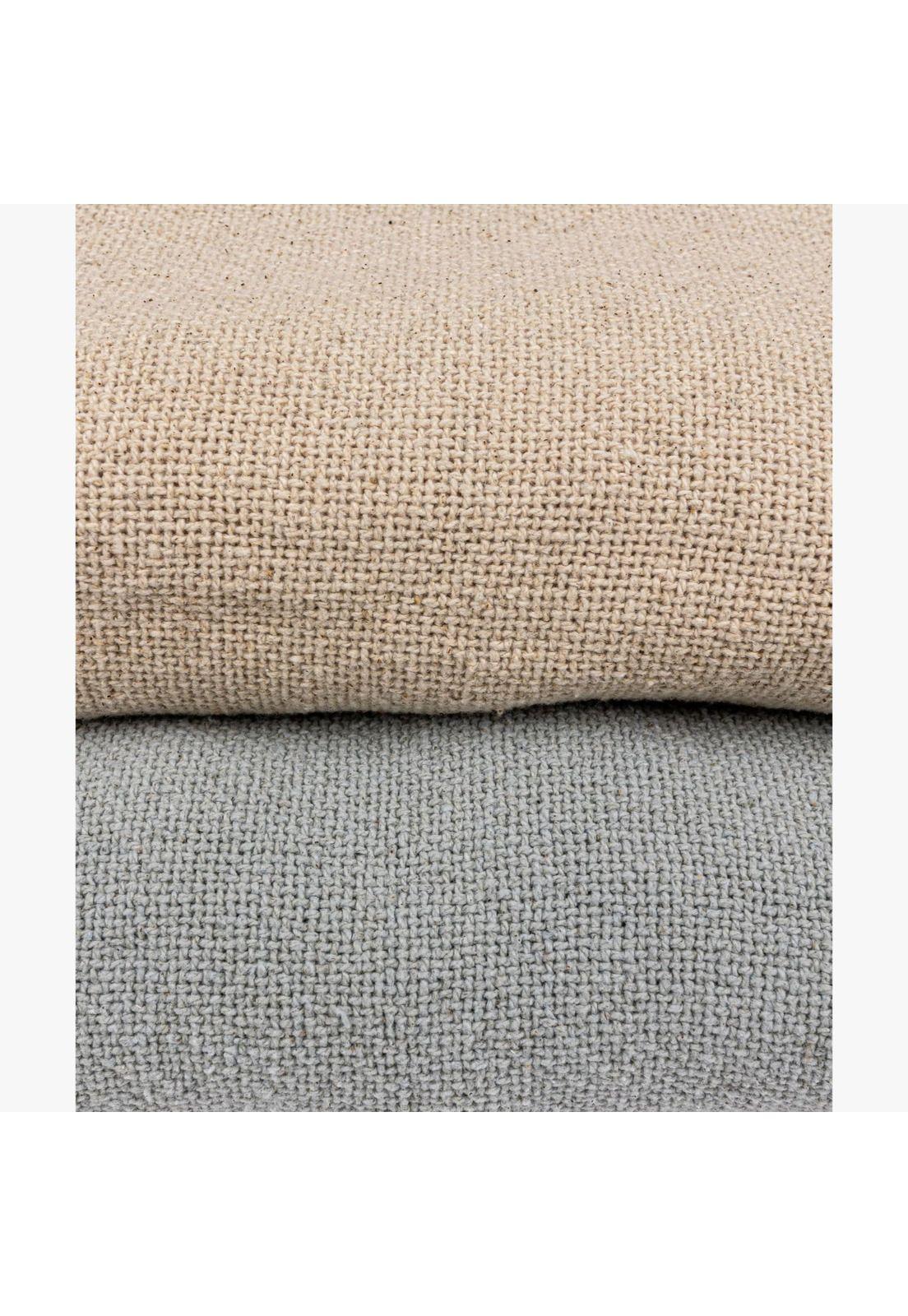 Manta Boho Algodón Textura Beige-4
