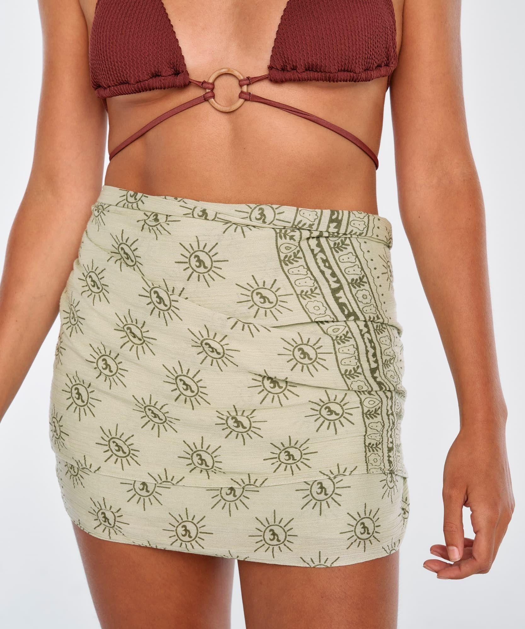 Pareo Mujer Kaftan Verde-2