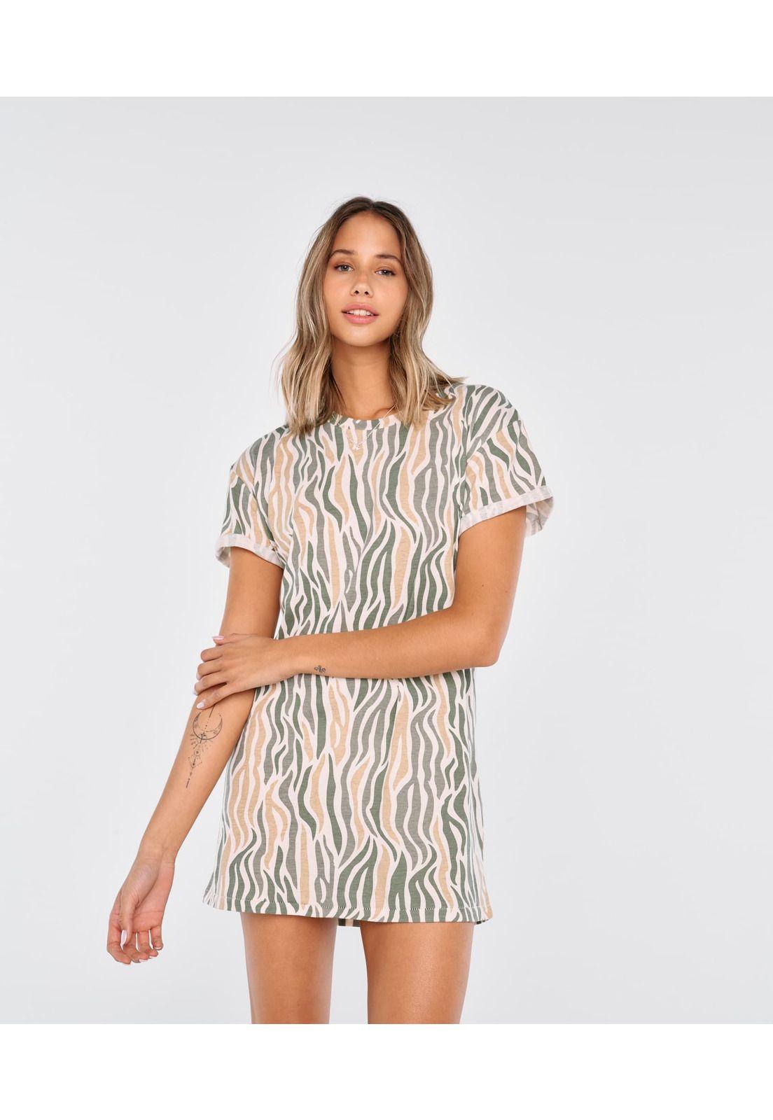 Camisa De Dormir Mujer Manga Corta Verde-0