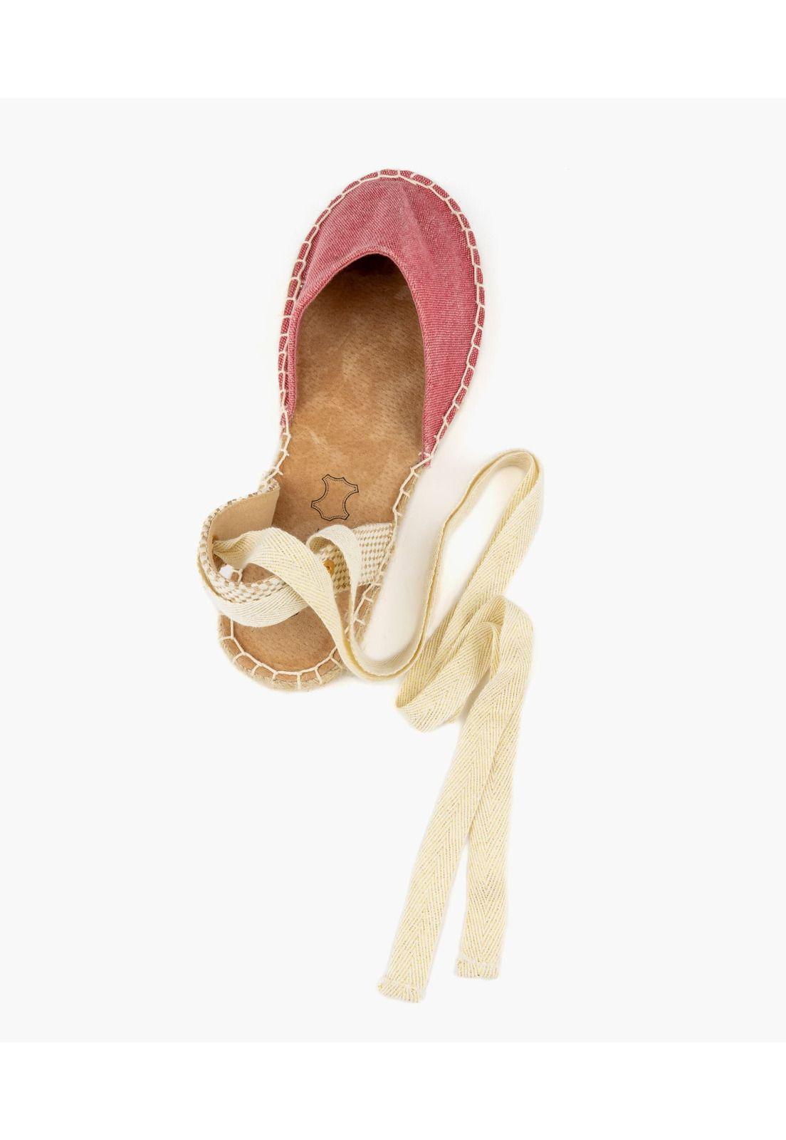 Sandalias Mujer Alpargatas Cinta Fucsia-1