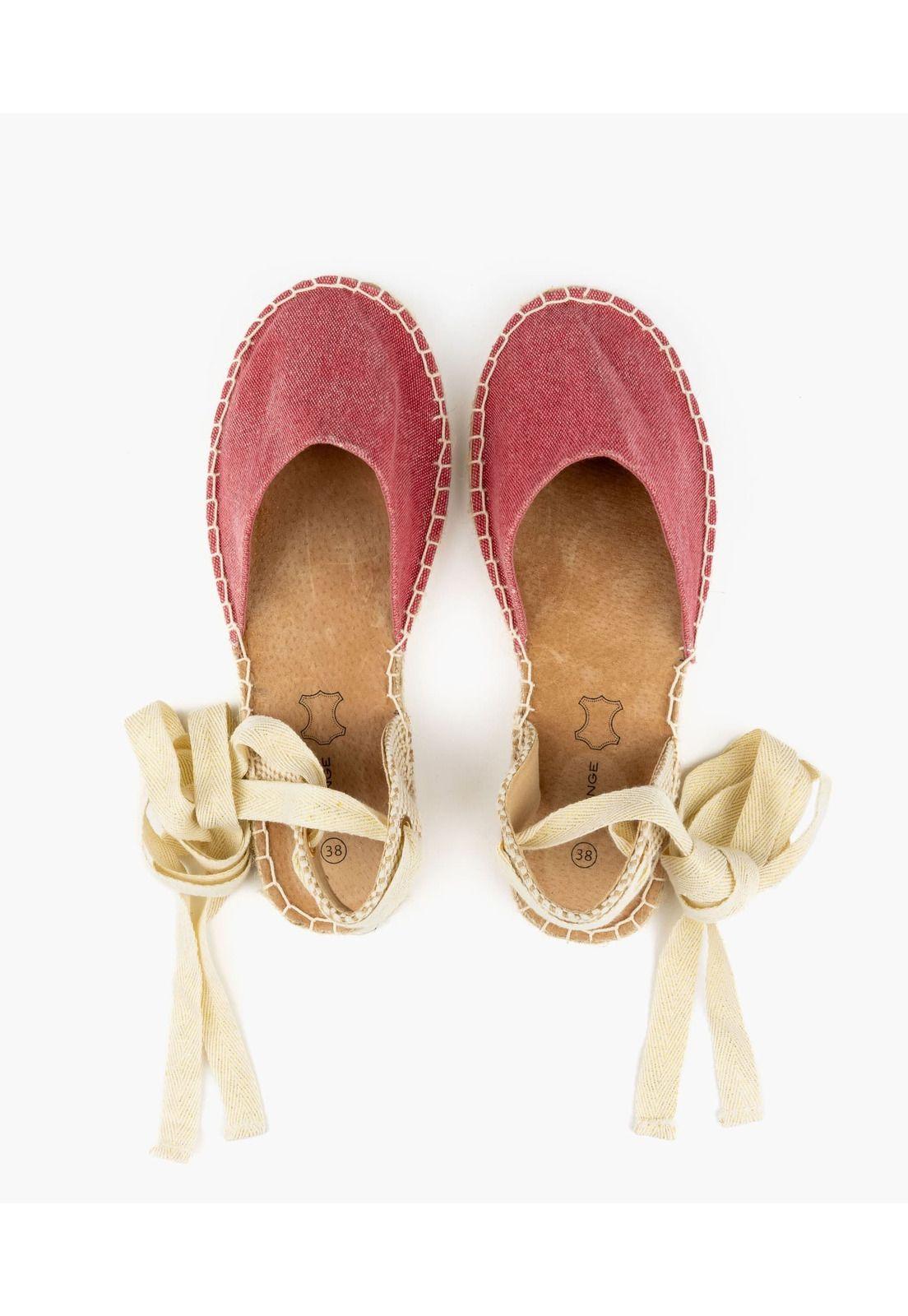 Sandalias Mujer Alpargatas Cinta Fucsia-2