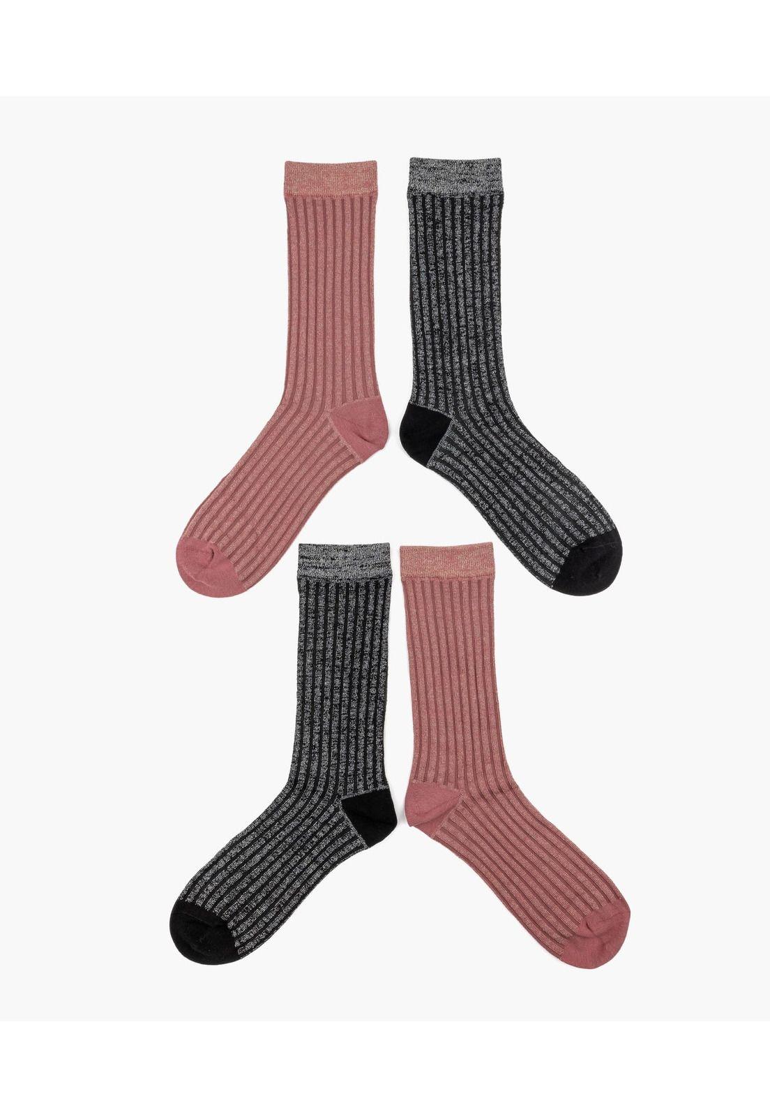 Set Calcetines Dreamy Brillos 35-38 Rosado-3
