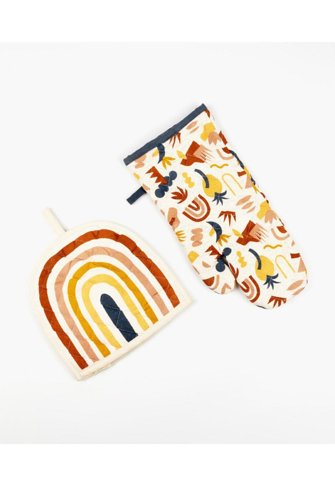 Set Guante Y Toma Olla Arcoiris-1