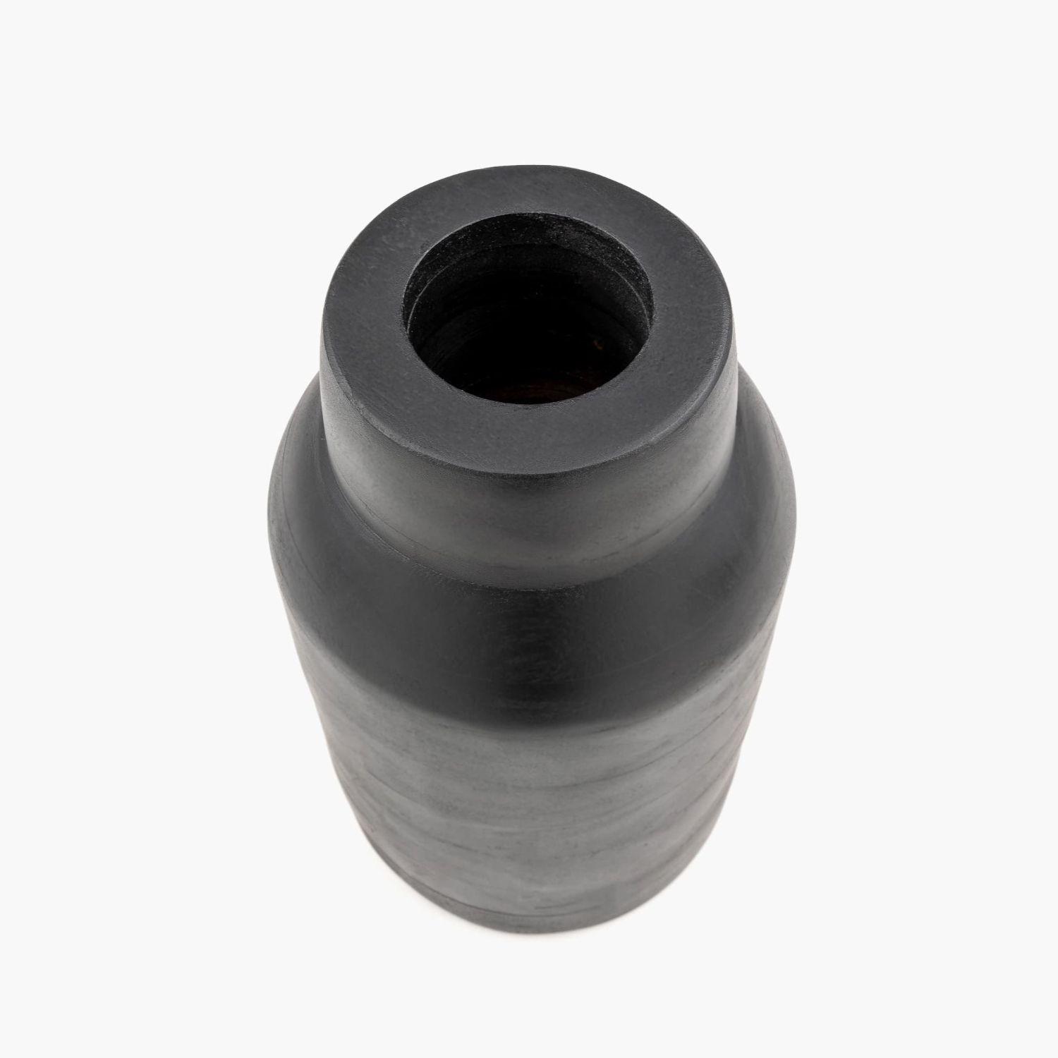 Jarrón Mujer Madera Negro-1