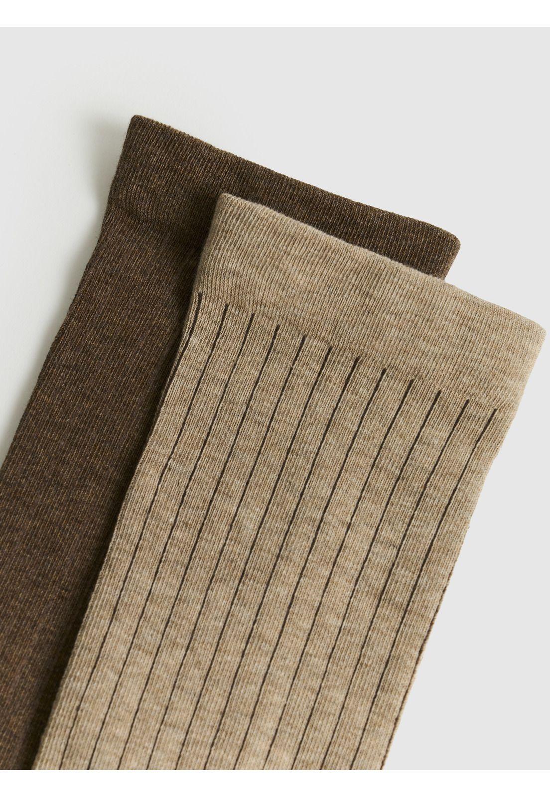 Set Calcetines Rib Caña Alta Puntas Bicolor Dreamy-2