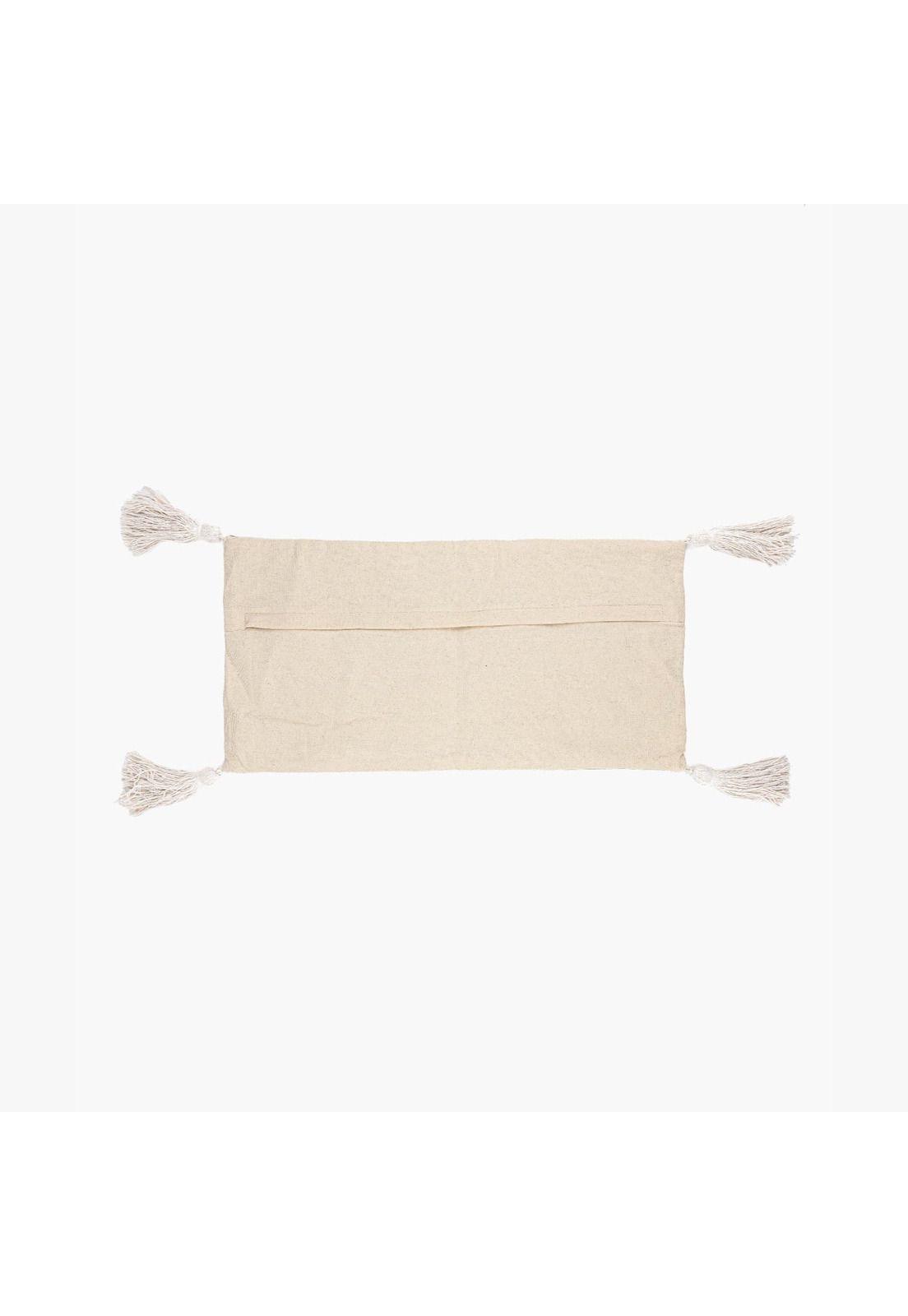 Cojín Boho Algodón Palmera Bordada 30 X 60 Cm Verde-2
