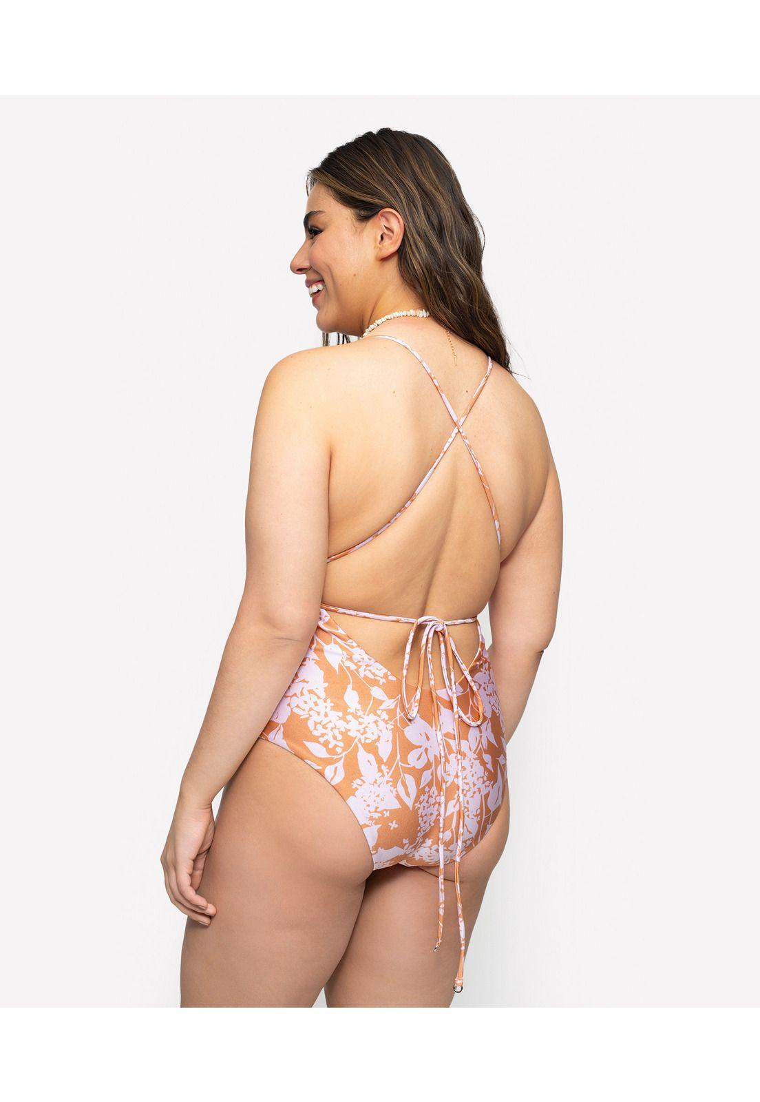 Traje De Baño Paradiso Amarras Abstract Liliac Flower-1