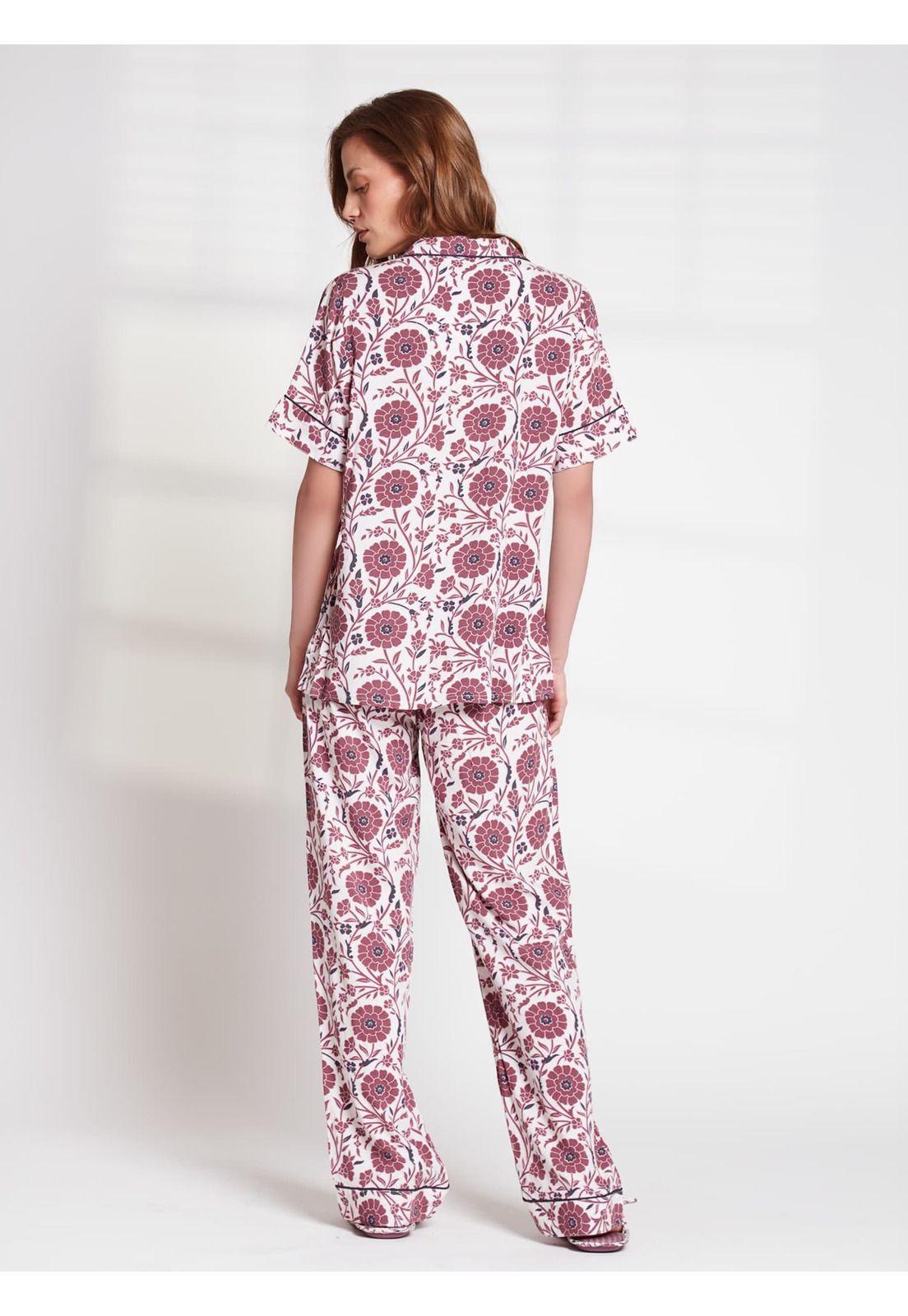 Pijama Flores Y Hojas Dreamy-2