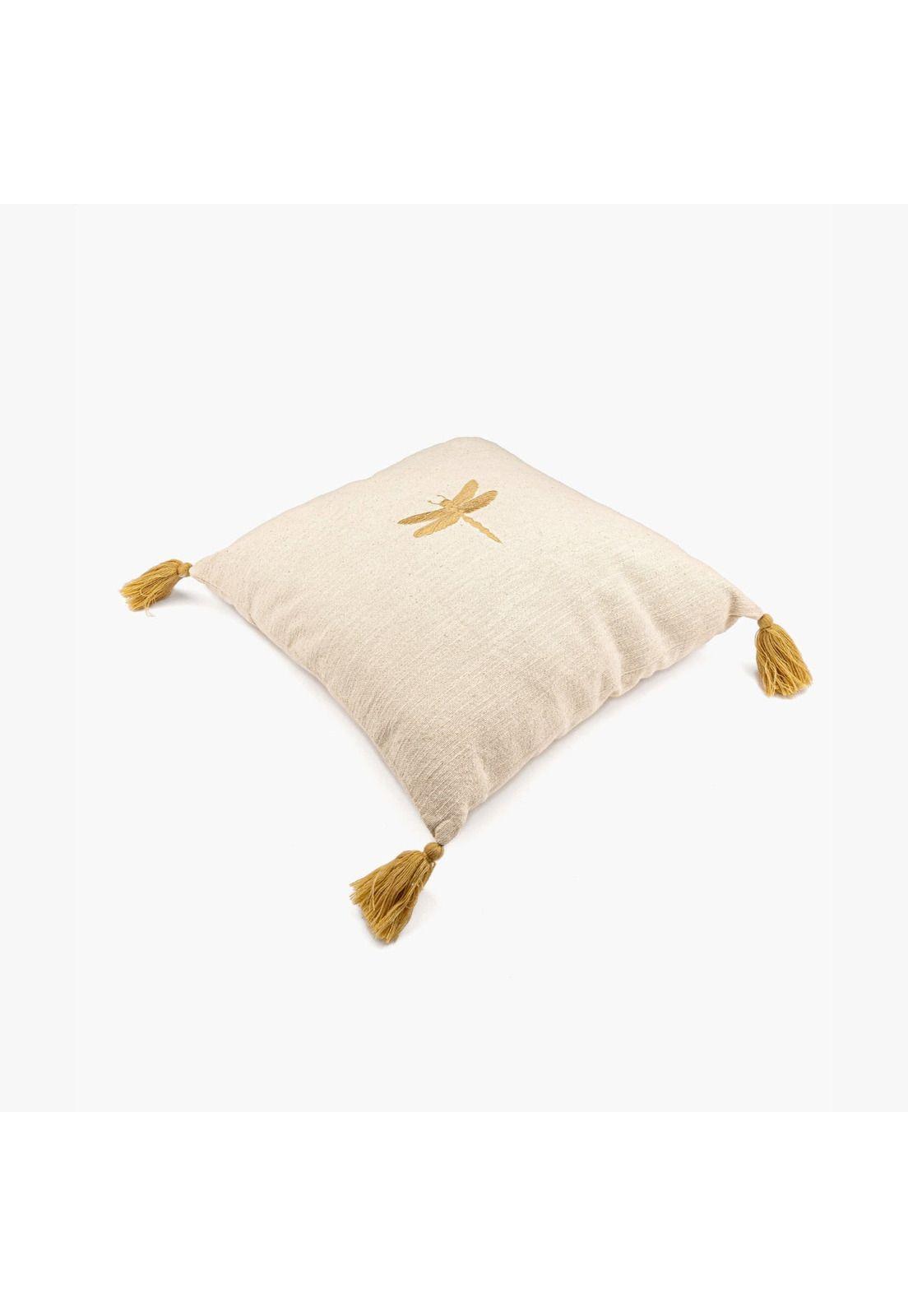 Cojín Algodón Libelula 45 X 45 Cm Beige-0
