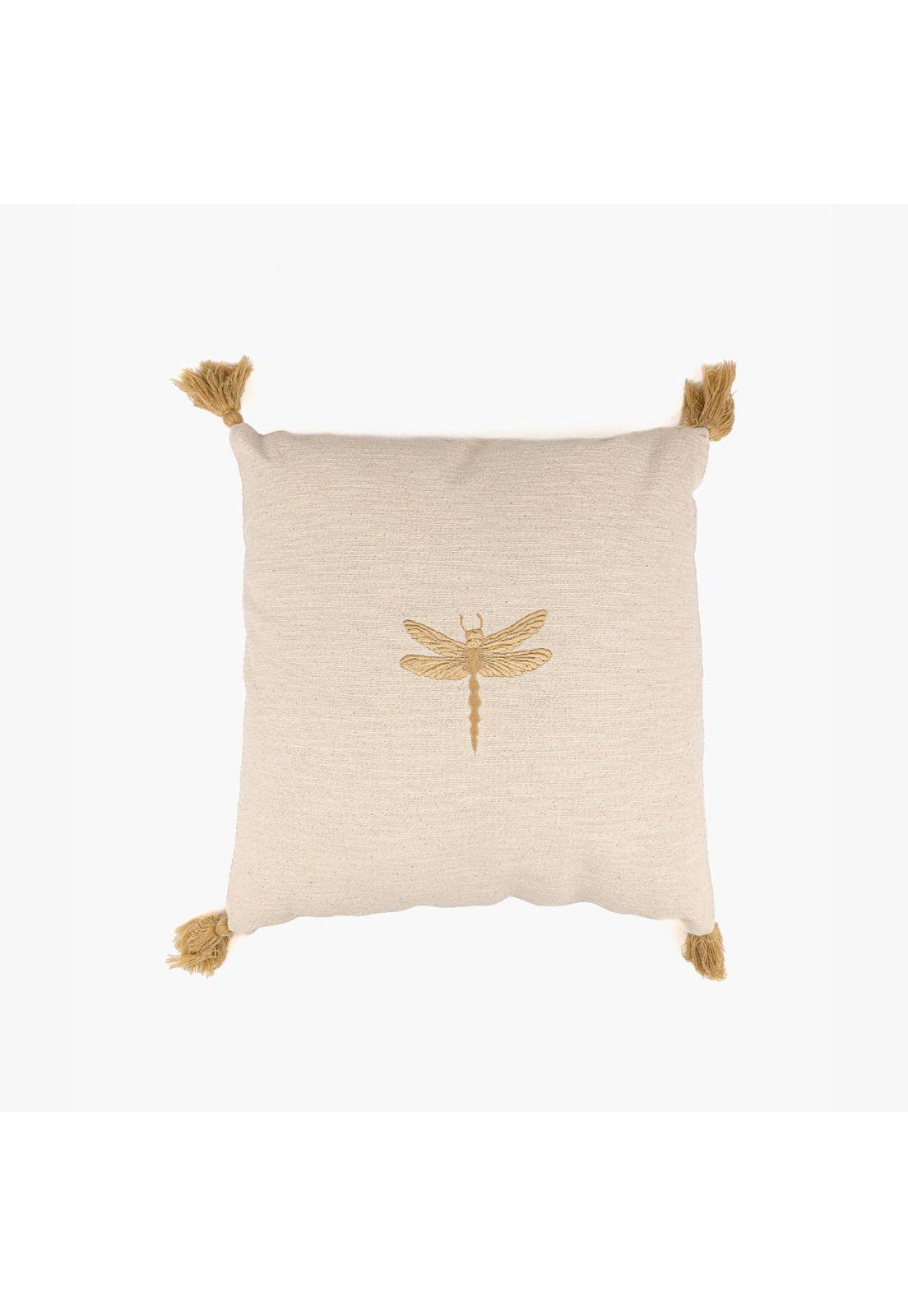 Cojín Algodón Libelula 45 X 45 Cm Beige-3