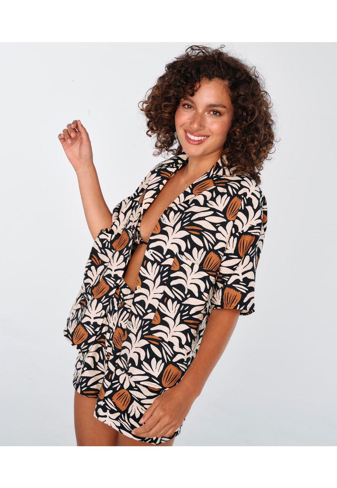 Camisa Mujer Bolsillos Resort Time-1