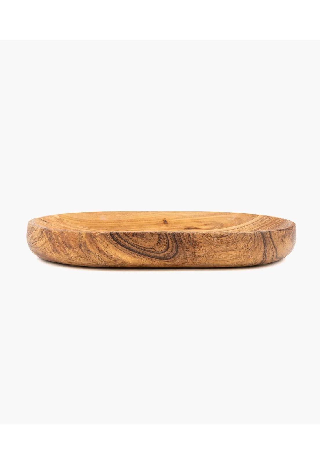 Plato De Madera Mujer Acacia Café-0