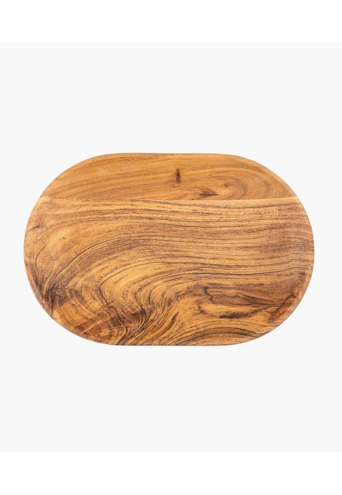 Plato De Madera Mujer Acacia Café-1