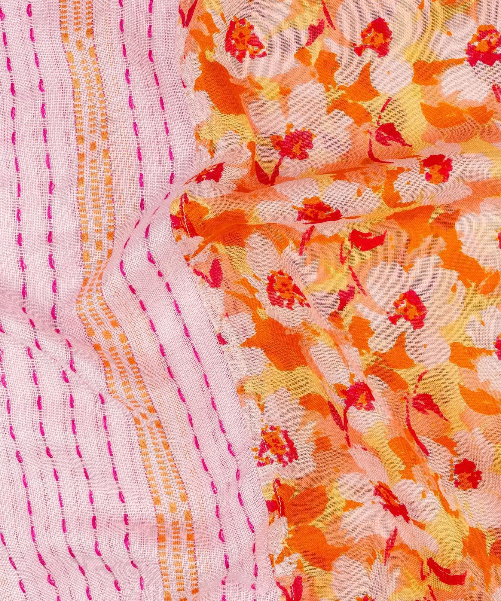 Bufanda Mujer Infinito Flor Rosado-1