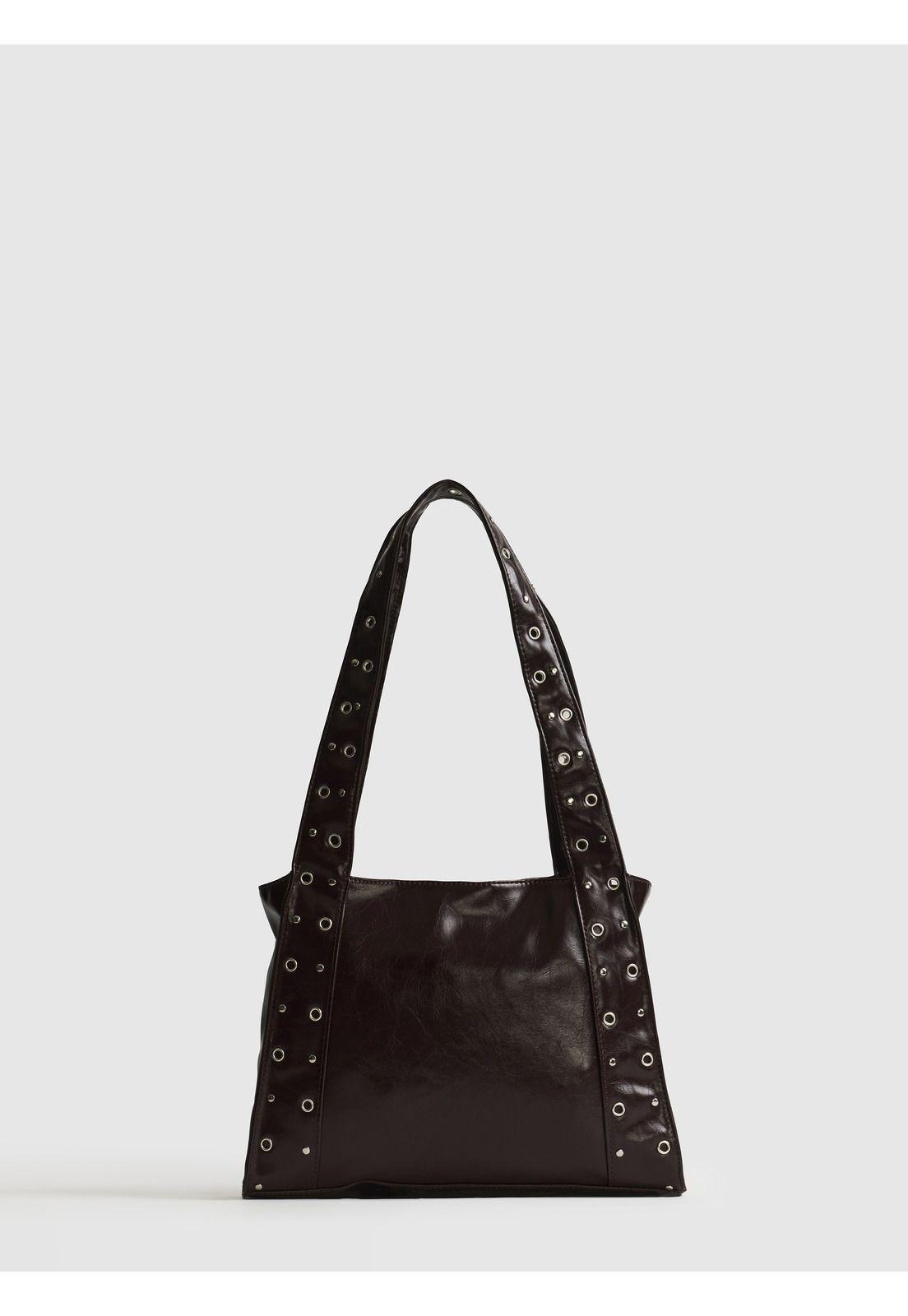 Cartera De Hombro Mujer Charol Eyelets-3