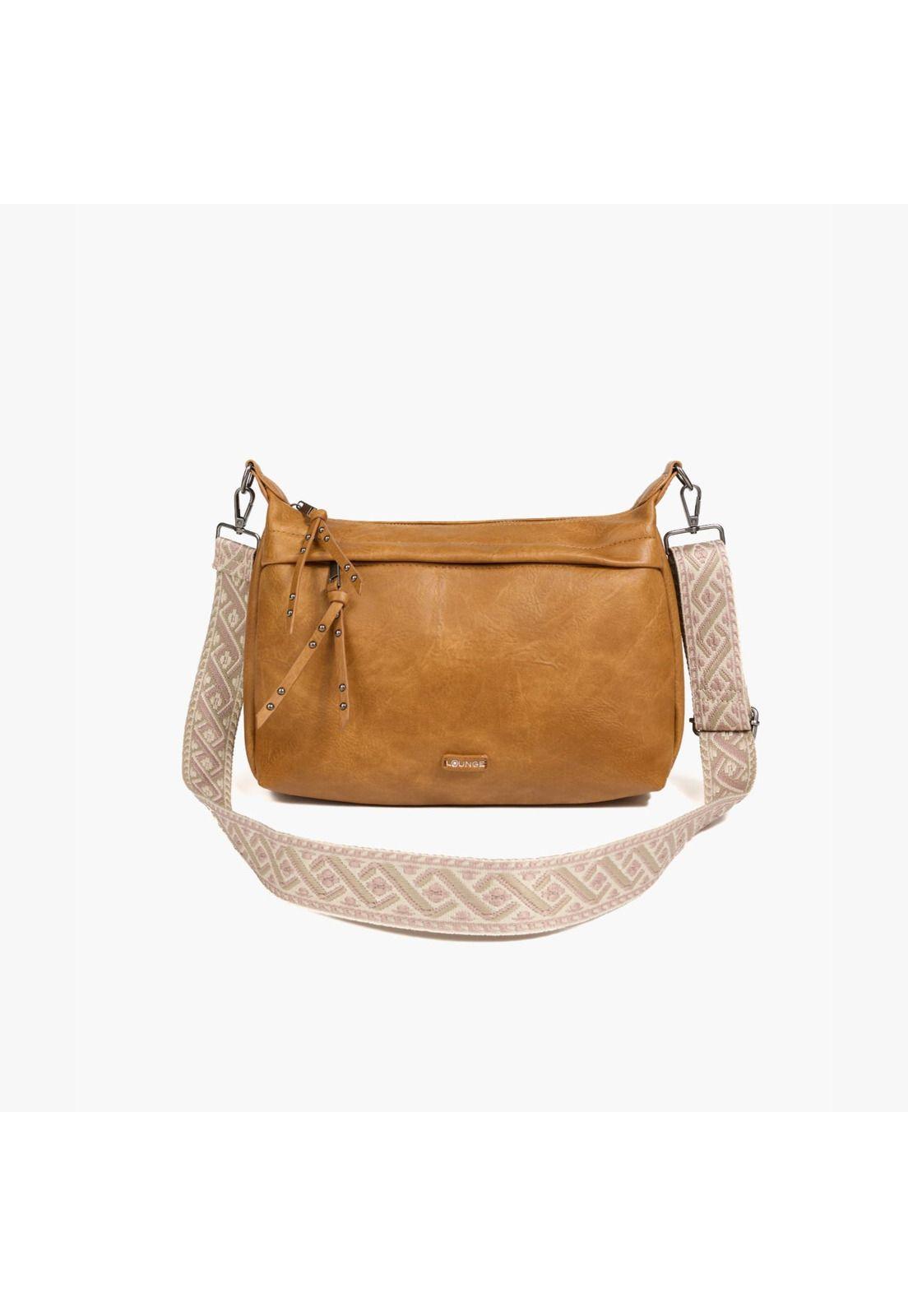 Cartera Bandolera Strap Bordado Camel-0