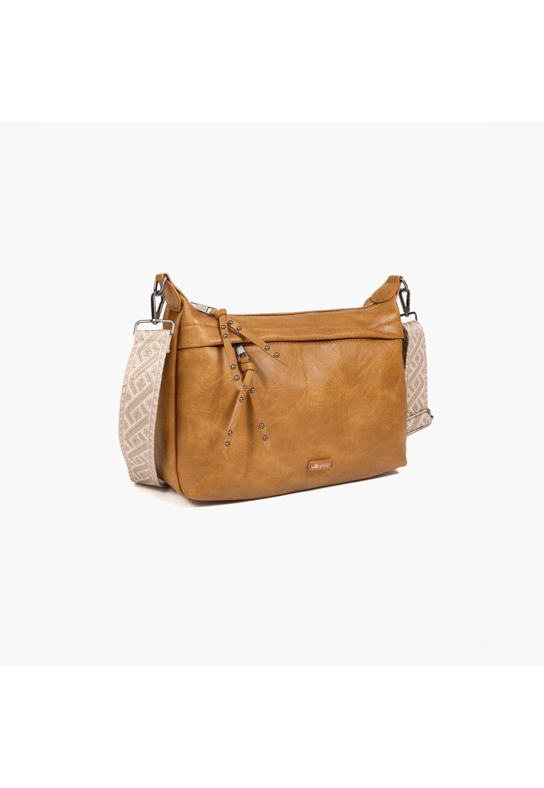 Cartera Bandolera Strap Bordado Camel-1