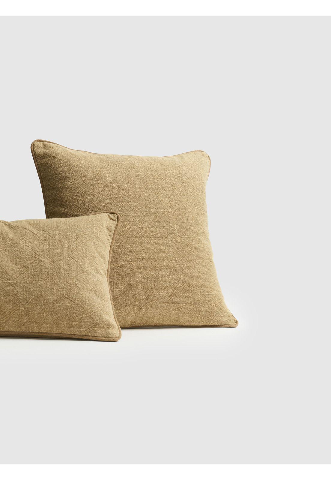 Cojín Funda Lavable Piping Woman 45 x 45 cm Camel-3