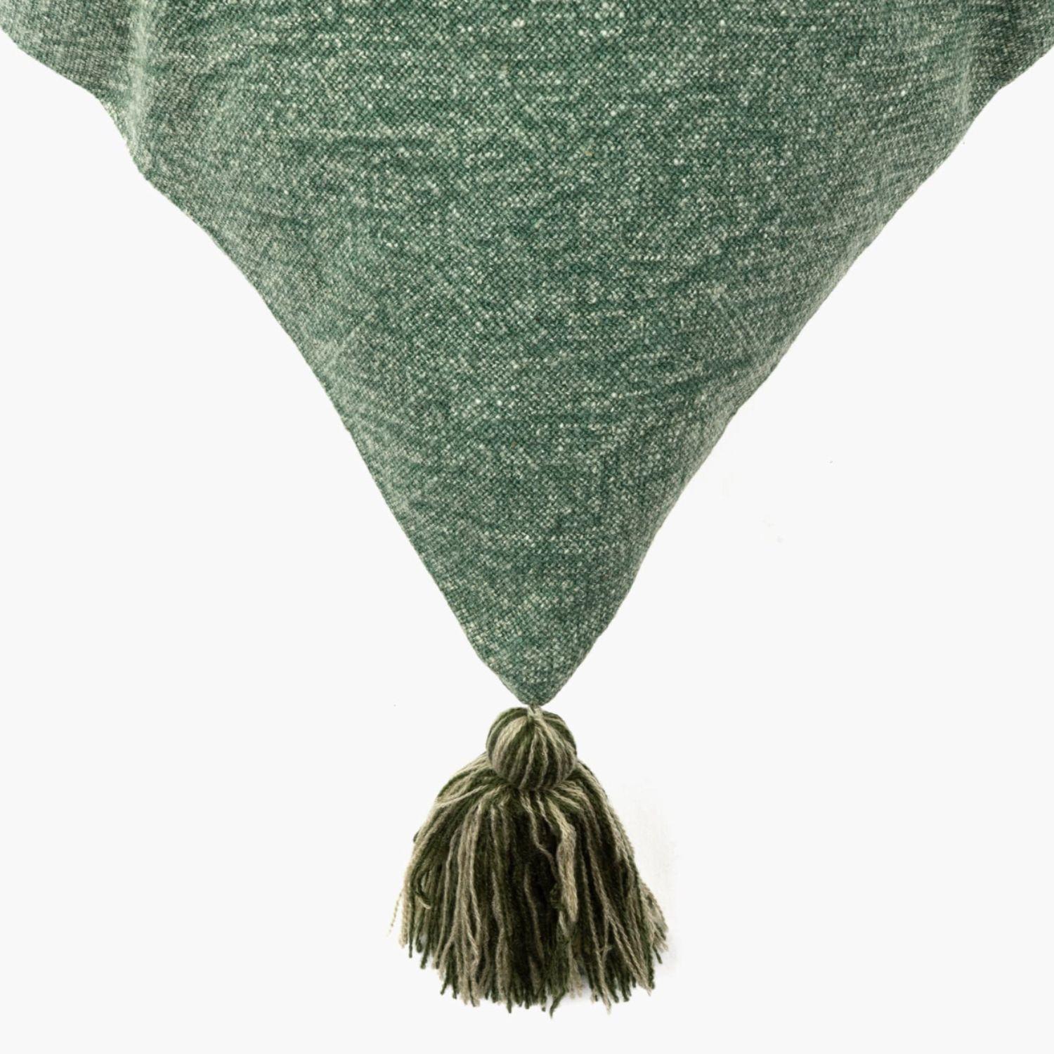 Cojín Mujer Algodón Detalle Bordado 45 X 45 Cm Verde-2