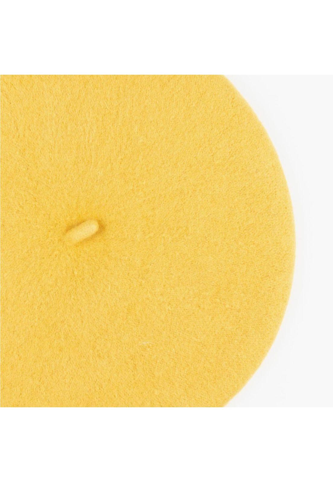 Boina Mujer Lana Amarillo-1