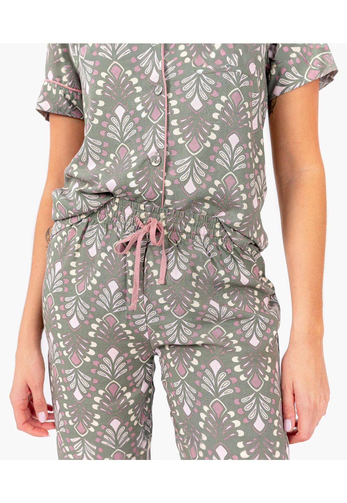 Pijama Dreamy Boho Verde-3