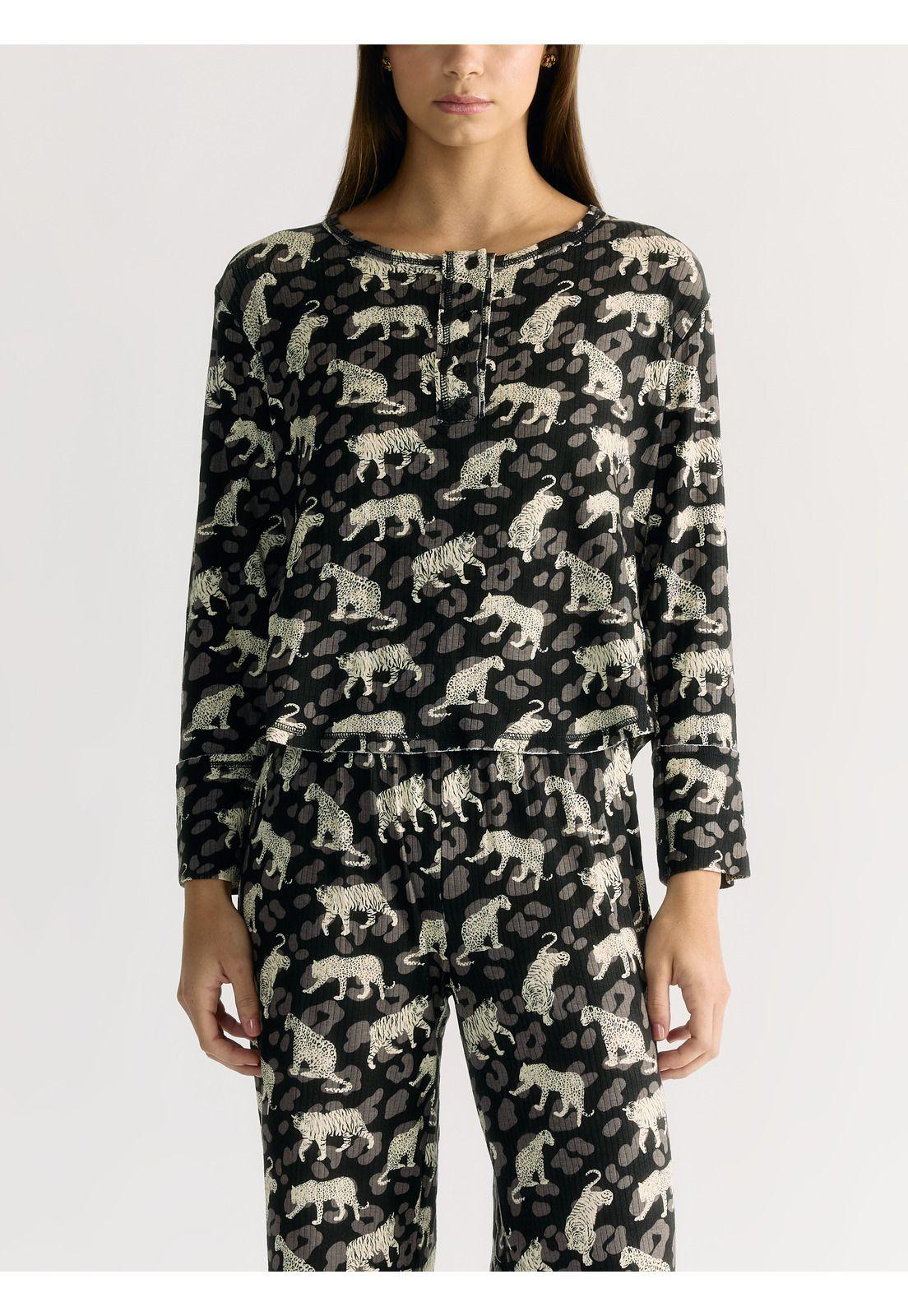 Pijama Animal Print Tigres Dreamy-3