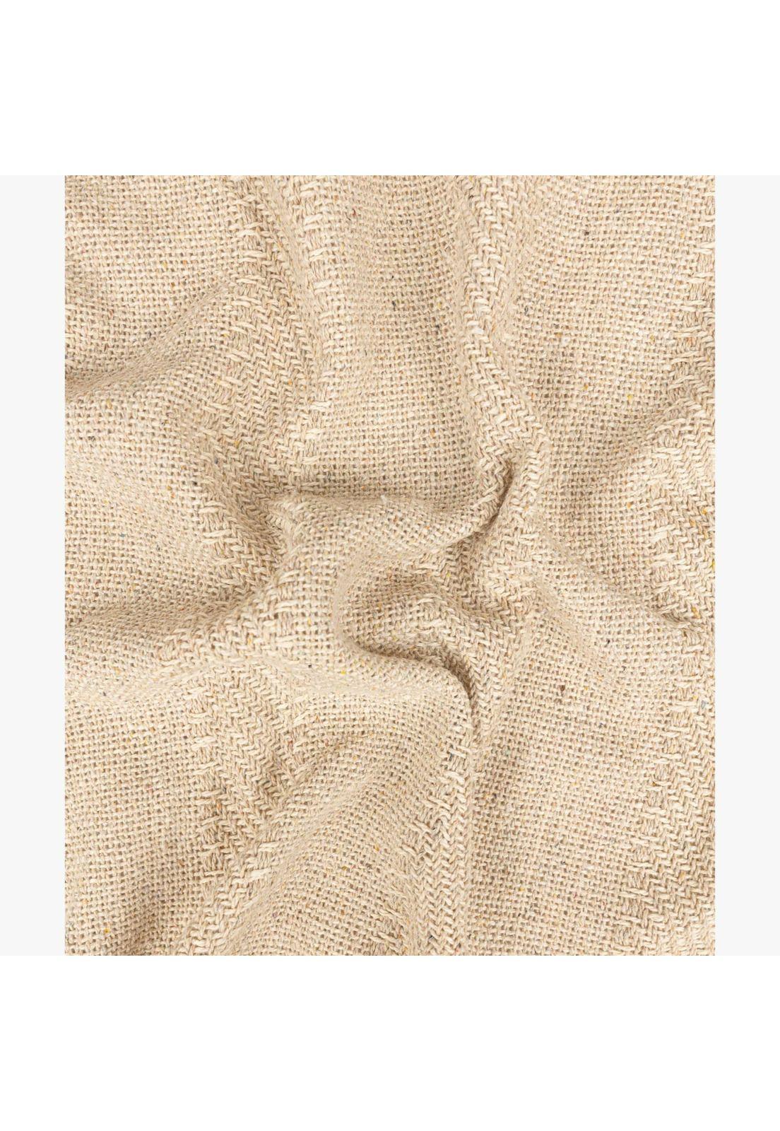 Manta Boho Algodón Detalle Costuras Beige-2