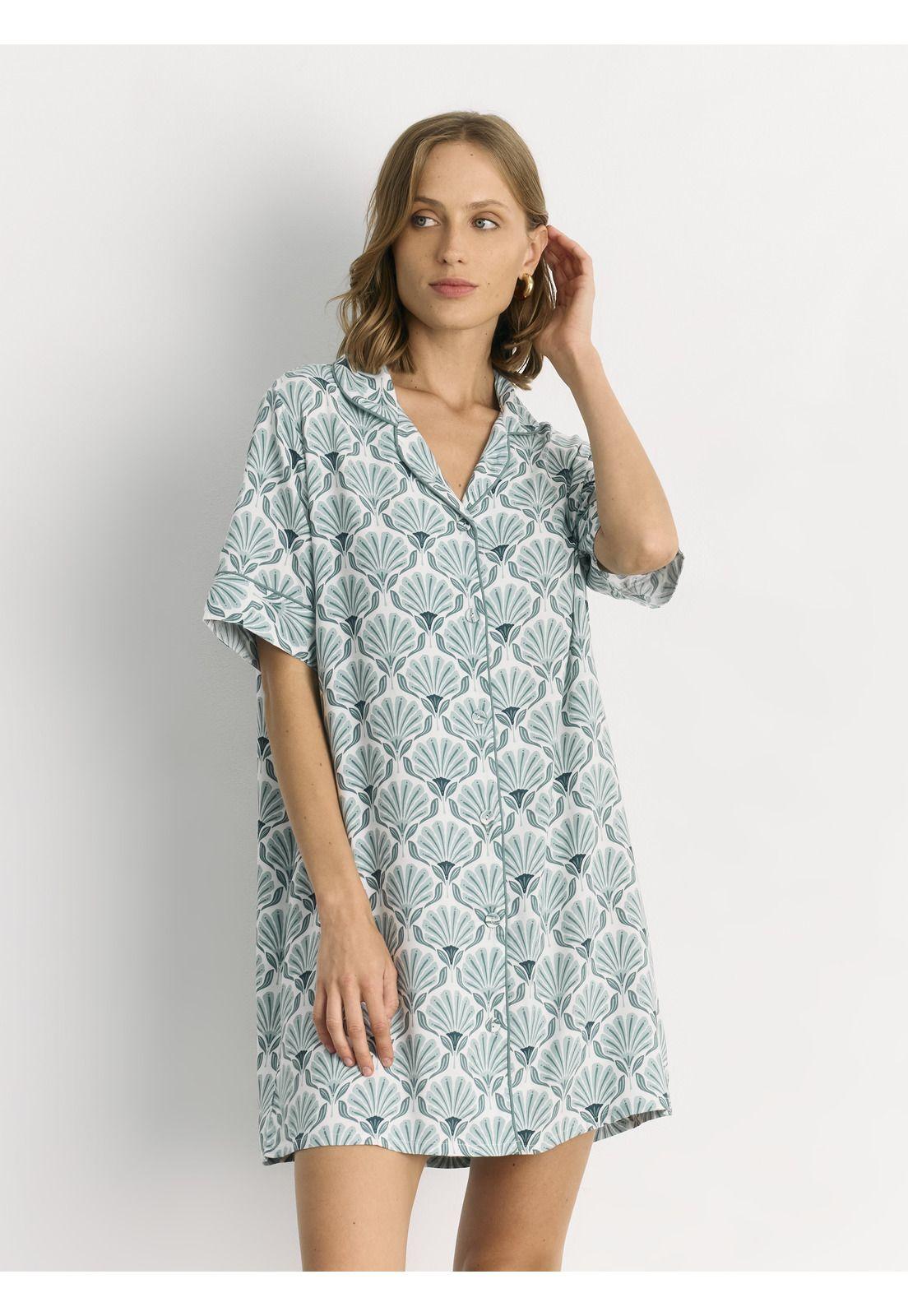 Camisa De Dormir Flores-0