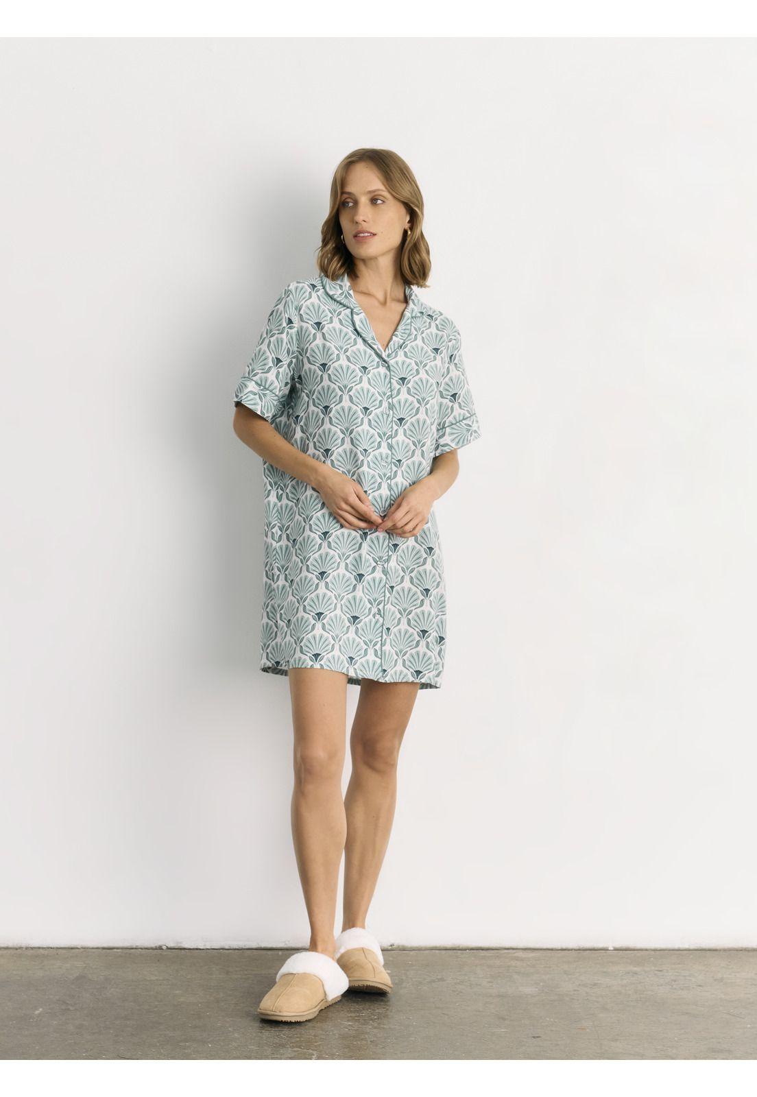Camisa De Dormir Flores-3