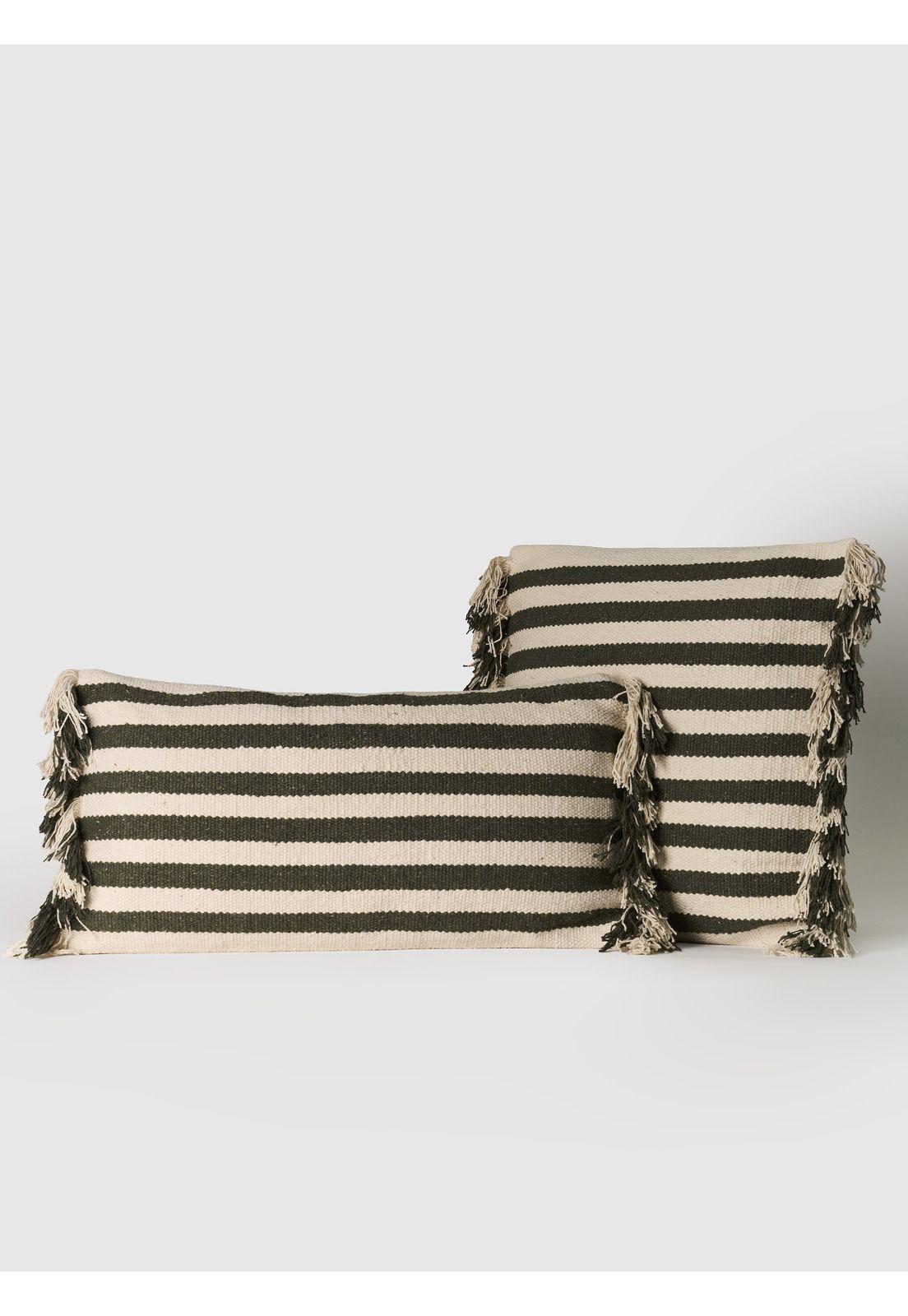 Cojín Líneas Flecos 45 x 45 cm-3