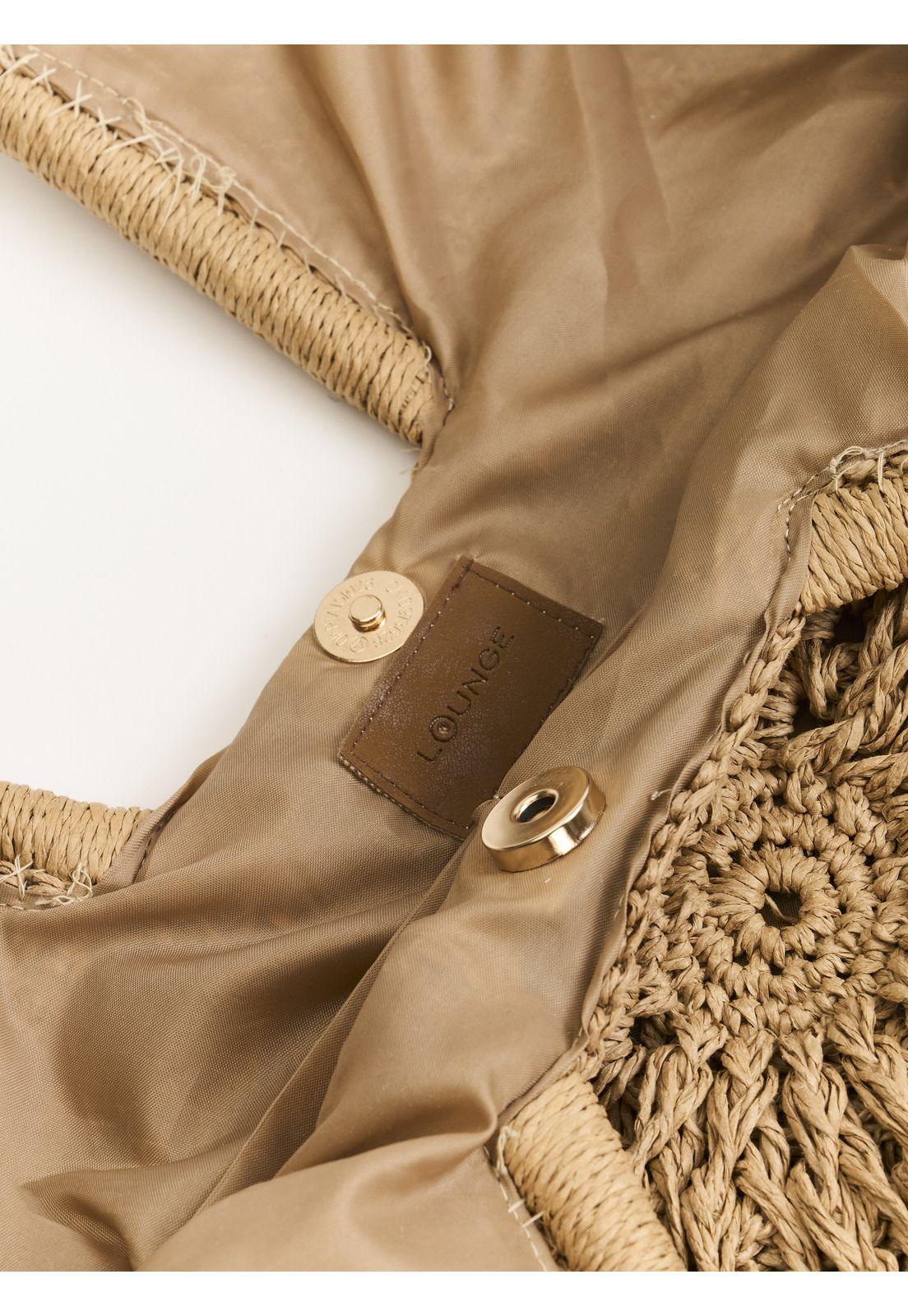 Bolso De Playa Nudo Central Paradiso Beige-3