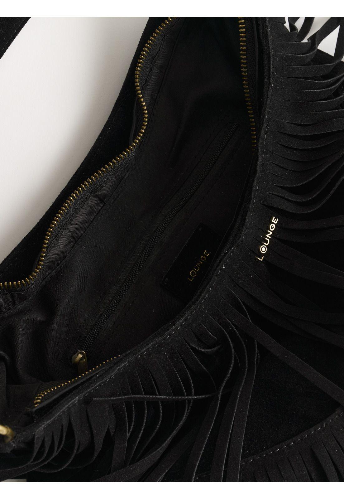 Cartera De Hombro Medialuna Flecos Boho-4