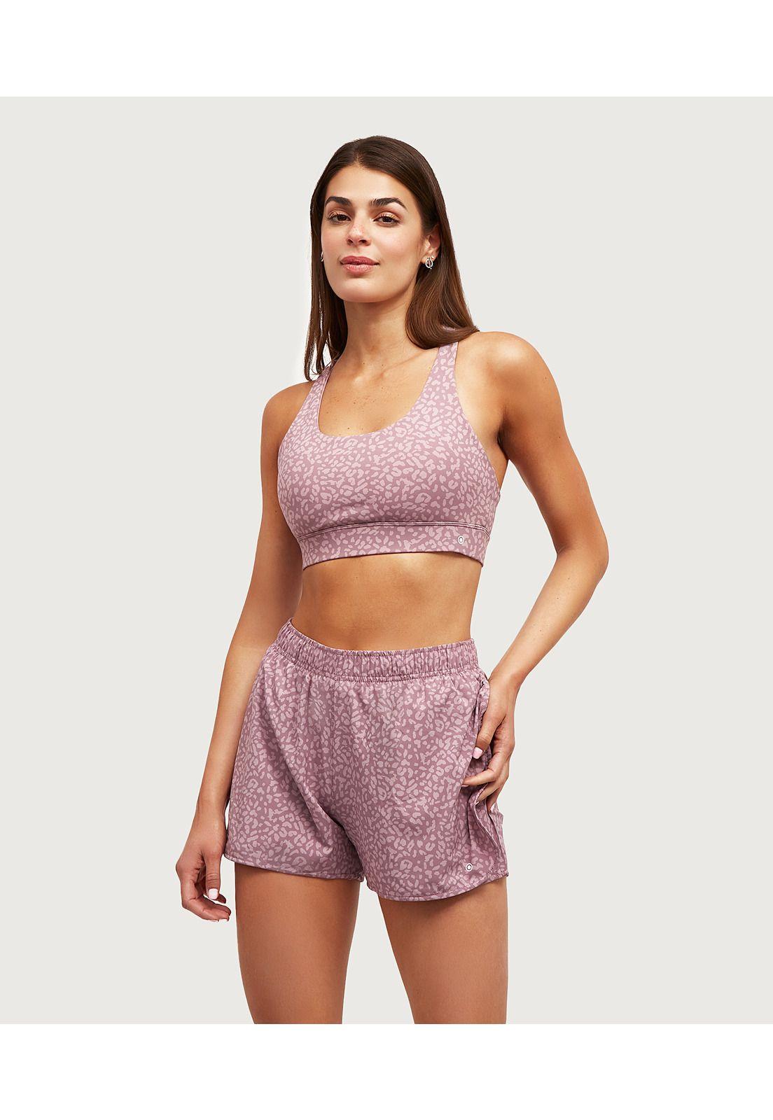 Short Deportivo Animal Print  Rosado-2