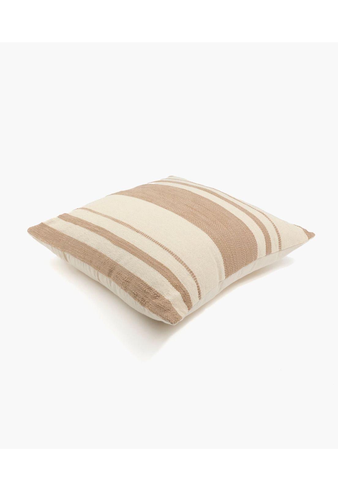 Cojín Algodón Textura Líneas 45 X 45 Cm Beige-2