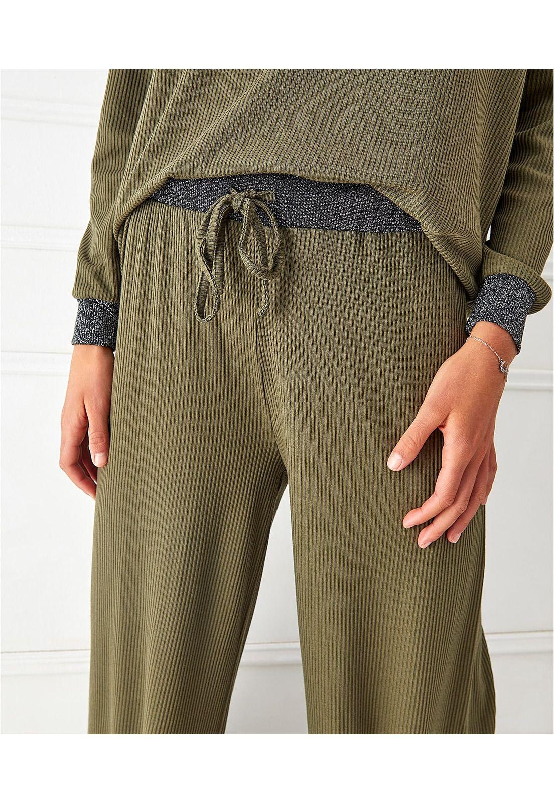 Pijama Mujer Relounge Largo Verde-3