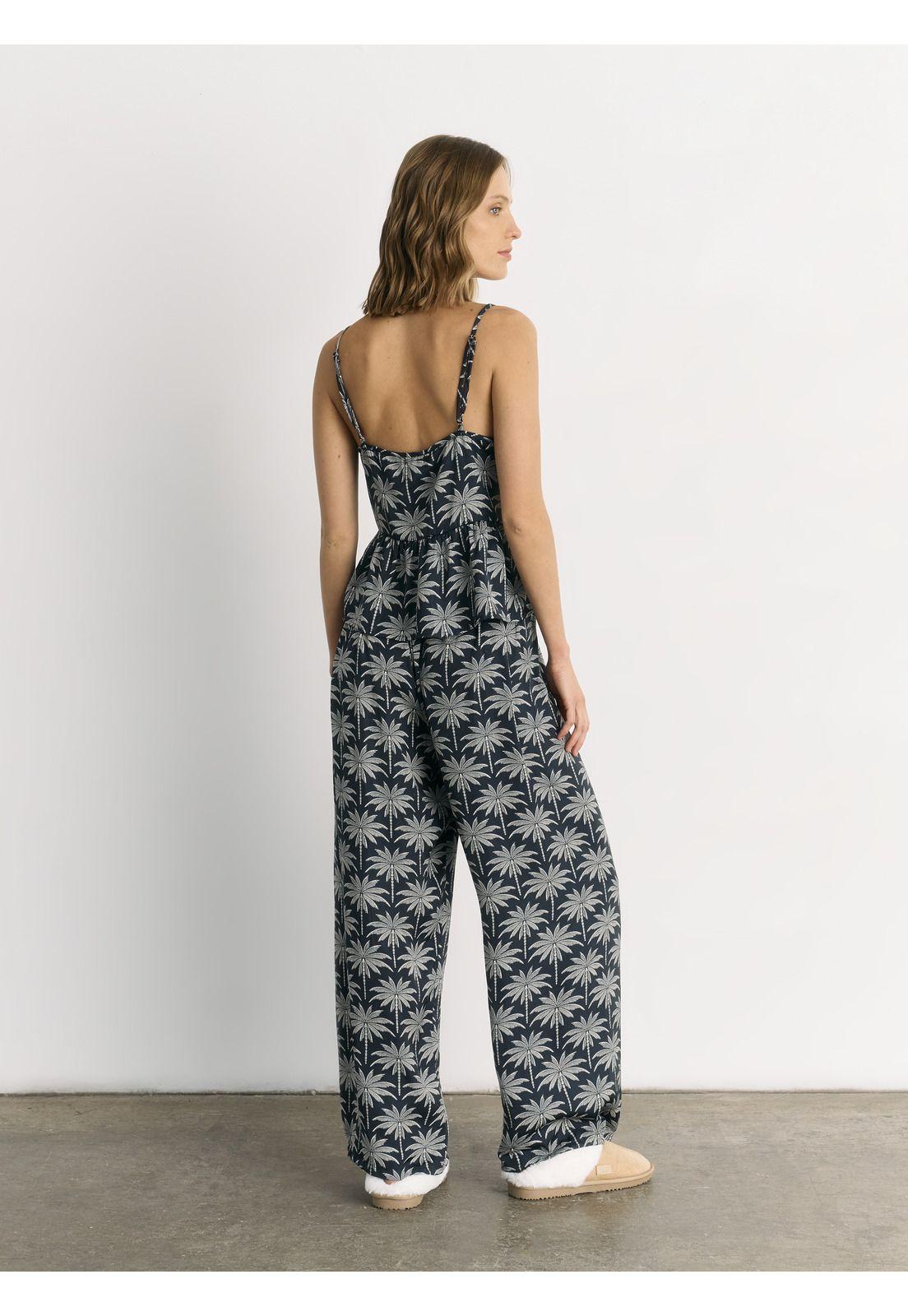 Pijama Satinado Palmeras-2